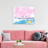 Bath Yellow Duck Canvas Afdruk (Insitu (Woonkamer))