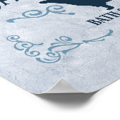 Bathe, Bath Time, Spa 14 x 11 inch in Blue Poster (Hoek)