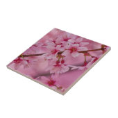 Bathed in de Roze Japanse Cherry Blossom II Tile Tegeltje (Zijkant)