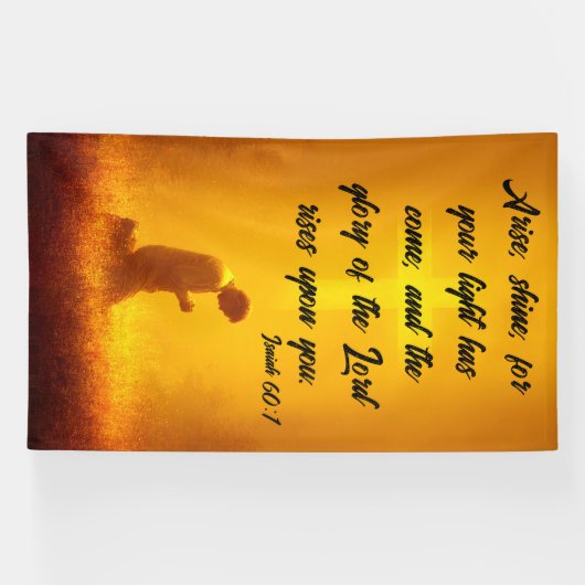 Bathed in Grace: The Light of Isaiah 60:1 Spandoek (Horizontaal)