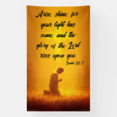 Bathed in Grace: The Light of Isaiah 60:1 Spandoek (Verticaal)