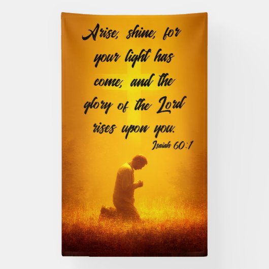 Bathed in Grace: The Light of Isaiah 60:1 Spandoek (Verticaal)