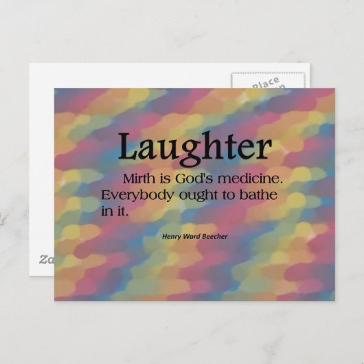 Bathed in Laughter Briefkaart (Voorkant / Achterkant)