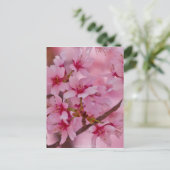 Bathed in Roze Japanse Cherry Blossom Briefkaart (Staand voorkant)