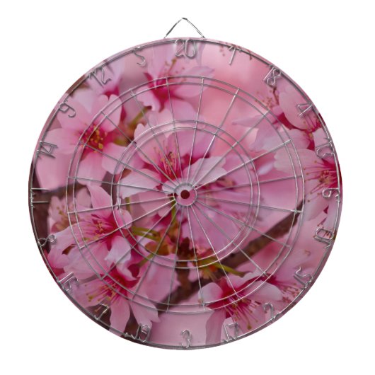 Bathed in Roze Japanse Cherry Blossom Dartbord (Voorkant)