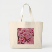 Bathed in Roze Japanse Cherry Blossom Grote Tote Bag (Voorkant)