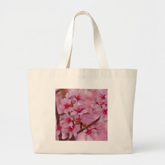 Bathed in Roze Japanse Cherry Blossom Grote Tote Bag