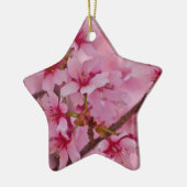 Bathed in Roze Japanse Cherry Blossom Keramisch Ornament (Links)
