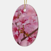 Bathed in Roze Japanse Cherry Blossom Keramisch Ornament (Links)