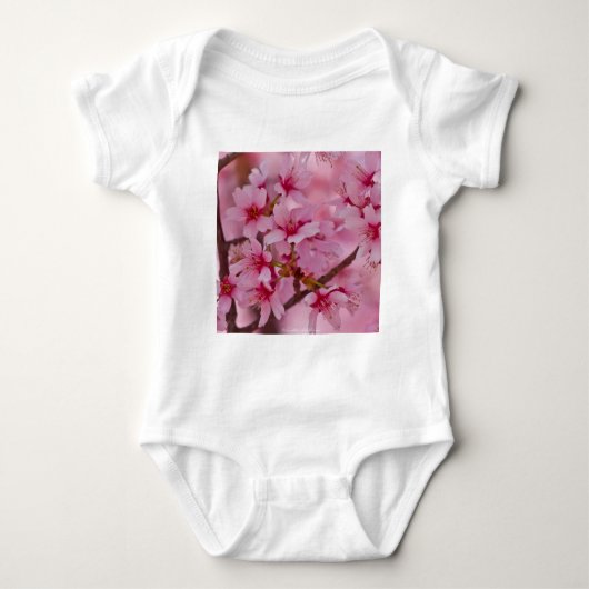 Bathed in Roze Japanse Cherry Blossom Romper (Voorkant)