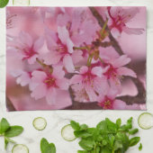 Bathed in Roze Japanse Cherry Blossom Theedoek (Gevouwen)