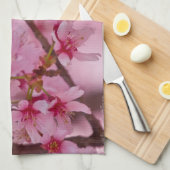 Bathed in Roze Japanse Cherry Blossom Theedoek (Quarter Fold)