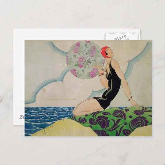 Bather, c.1925 briefkaart (Voorkant / Achterkant)