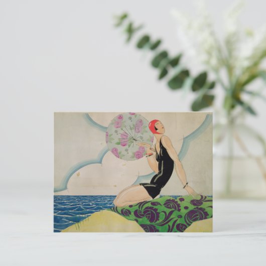 Bather, c.1925 briefkaart (Staand voorkant)