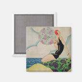 Bather, c.1925 magneet (Voorkant / Achterkant)