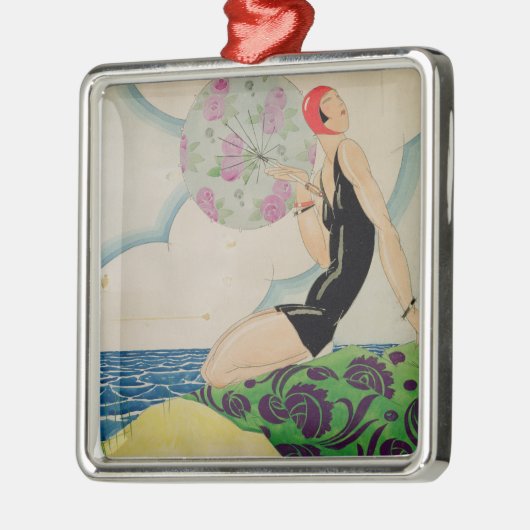 Bather, c.1925 metalen ornament (Links)