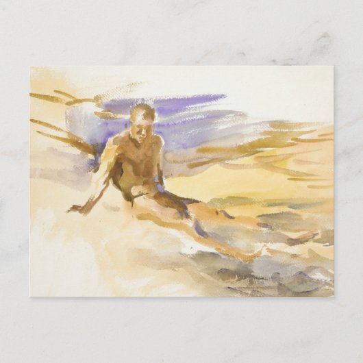 Bather in Florida, 1917 Briefkaart (Voorkant)