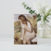 Bather Sitting on a Rock, Pierre-Auguste Renoir Briefkaart (Staand voorkant)
