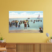 Bathers aan de Beach Canvas Afdruk (Insitu (Woonkamer))