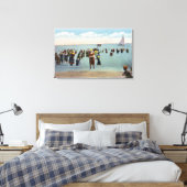 Bathers aan de Beach Canvas Afdruk (Insitu (Slaapkamer))