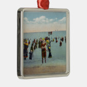 Bathers aan de Beach Metalen Ornament (Rechts)