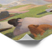 Bathers at Asnieres door Georges Seurat Poster (Hoek)