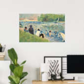 Bathers at Asnières - Georges Seurat Fine Art Poster (Thuiskantoor)