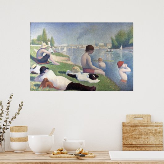 Bathers at Asnieres, Georges Seurat Poster (Keuken)