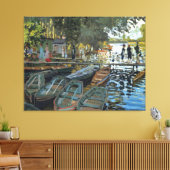 Bathers at La Grenouillere 1869, van Claude Monet Canvas Afdruk (Insitu (Woonkamer))