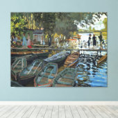 Bathers at La Grenouillere 1869, van Claude Monet Canvas Afdruk (Insitu (Houten vloer))