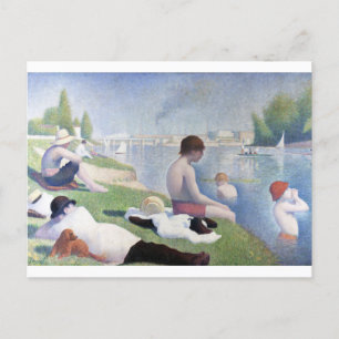 Bathers bij Asnières schilderij van Georges Seurat Briefkaart