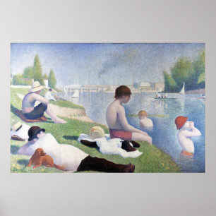 Bathers bij Asnières schilderij van Georges Seurat Poster