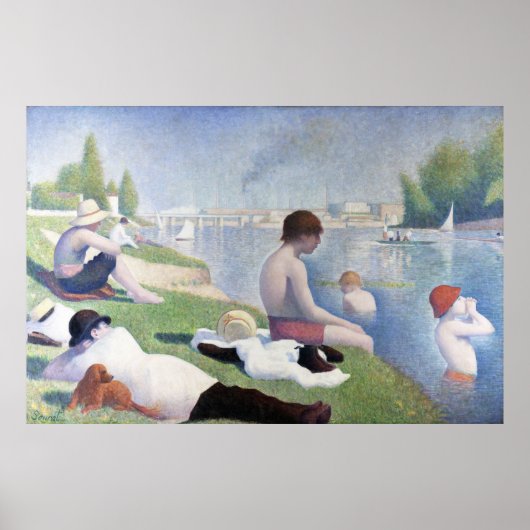 Bathers bij Asnières schilderij van Georges Seurat Poster (Voorkant)