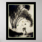 "Bathers" ca. 1926 door Louis Icart Poster (Voorkant)