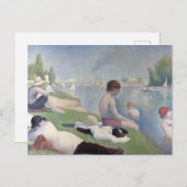 Bathers Georges Seurat Neo Impressionist Painting Briefkaart (Voorkant / Achterkant)