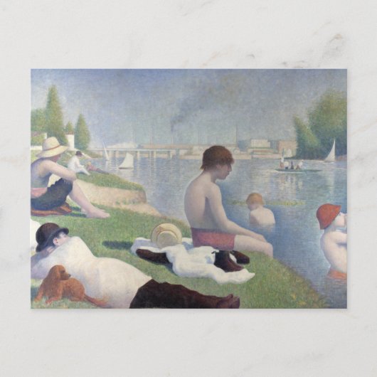 Bathers Georges Seurat Neo Impressionist Painting Briefkaart (Voorkant)
