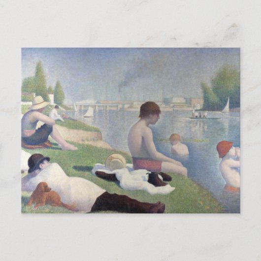 Bathers Georges Seurat Neo Impressionist Painting Briefkaart (Voorkant)