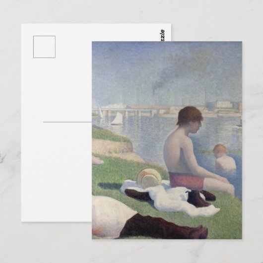 Bathers Georges Seurat Neo Impressionist Painting Briefkaart (Voorkant / Achterkant)