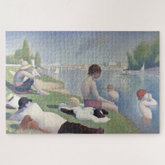 Bathers Georges Seurat Neo Impressionist Painting Legpuzzel (Horizontaal)
