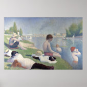 Bathers Georges Seurat Neo Impressionist Painting Poster (Voorkant)