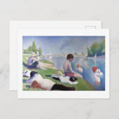 Bathers in Asnieres, Seurat Briefkaart (Voorkant / Achterkant)