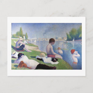 Bathers in Asnieres, Seurat Briefkaart