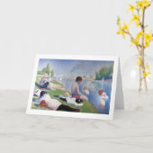 Bathers in Asnieres, Seurat Kaart (Gele Bloem)