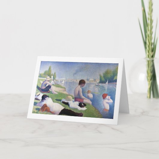 Bathers in Asnieres, Seurat Kaart (Voorkant)