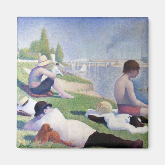 Bathers in Asnieres, Seurat Magneet (Voorkant)