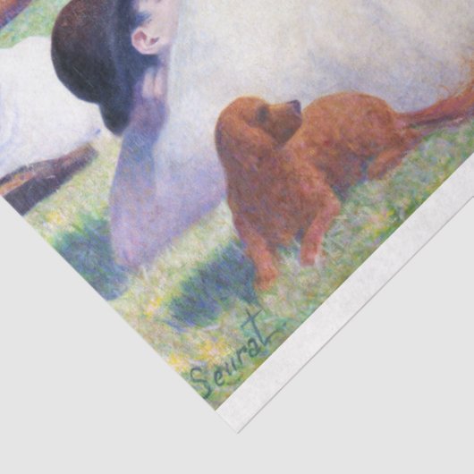 Bathers in Asnieres, Seurat Tissuepapier (Detail)