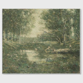 Bathers in Green Woodland Landscape ( kunst) Cadeaupapier (Vlak)