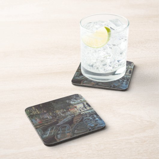 Bathers in La Grenouillère by Claude Monet Bier Onderzetter (Rechterzijde)