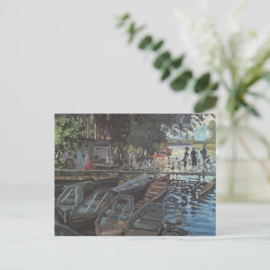 Bathers in La Grenouillère by Claude Monet Briefkaart (Staand voorkant)