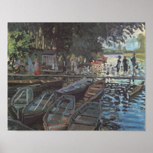 Bathers in La Grenouillère by Claude Monet Poster (Voorkant)